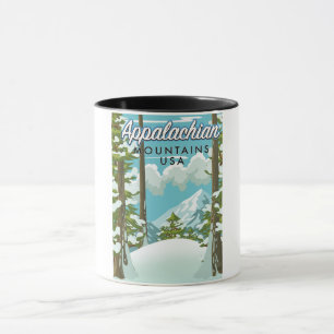 Mug Affiche de voyage dans les montagnes des Appalache
