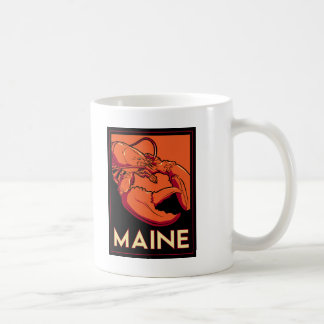 Mug Affiche de voyage d'art déco du Maine rétro