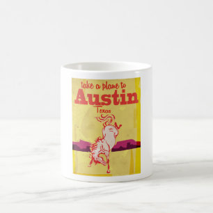 Mug Affiche de voyage d'Austin Texas vintage