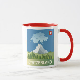 Mug Affiche de voyage de la Suisse