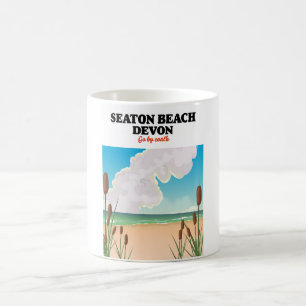 Mug Affiche de voyage de Seaton Beach Dorset