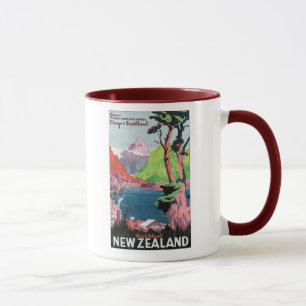 Mug Affiche de voyage de South Island en Nouvelle-Zél
