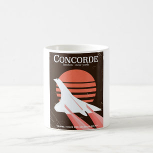 Mug Affiche de voyage de vol vintage Concorde