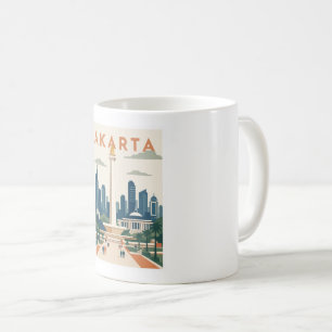 Mug Affiche de voyage Jakarta Indonésie