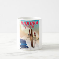 Affiche de voyage japonaise Hakuba.