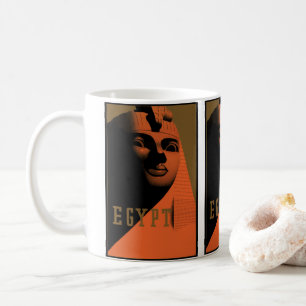 Mug Affiche de voyage vintage avec Sphinx, Égypte, Afr