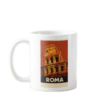 Affiche de voyage vintage Colosse de Rome Italie 