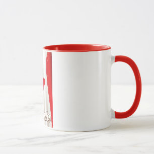 Mug Affiche de voyage vintage du drapeau du Canada