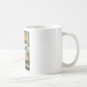Mug Affiche de voyage vintage Lagos, Nigeria