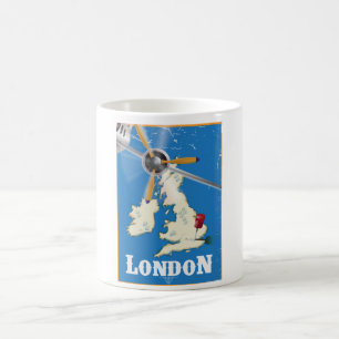 Mug Affiche de voyage vintage Londres, Angleterre