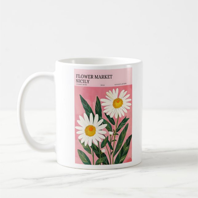 Mug Affiche du marché aux fleurs de Sicile (Gauche)