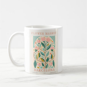 Mug Affiche du Marqueur de fleurs de Barcelone