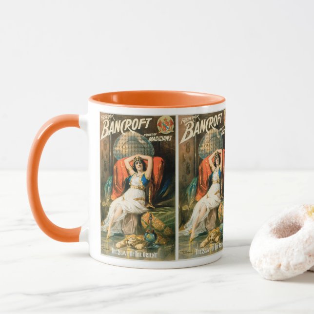 Mug Affiche Magie Vintage, Magicien Frederick Bancroft (Avec donut)