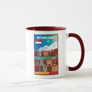 Mug Affiche néerlandaise de voyage