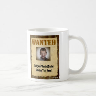 Mug Affiche Recherchée, cadre de tableau vintage