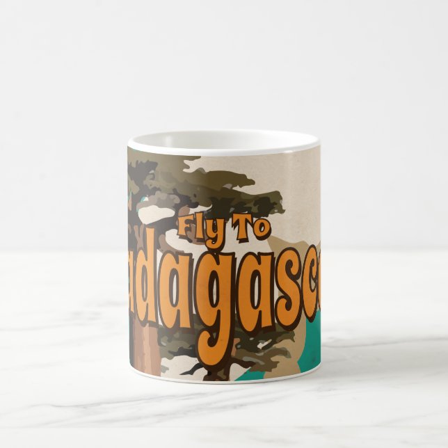 Mug Affiche Vacances Vintages à Madagascar (Centre)