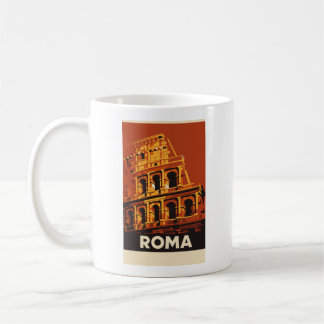 Mug Affiche Vintage Colosseum de Rome Voyage Italie