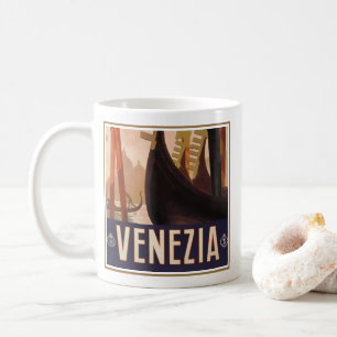 Mug Affiche Vintage voyage Montrant Un Canal À Venise