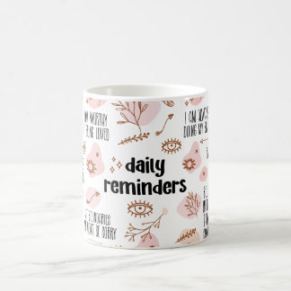 Mug Affirmation de rappels quotidiens
