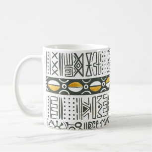 Mug Africain ethnique, aquarelle motif sans couture.