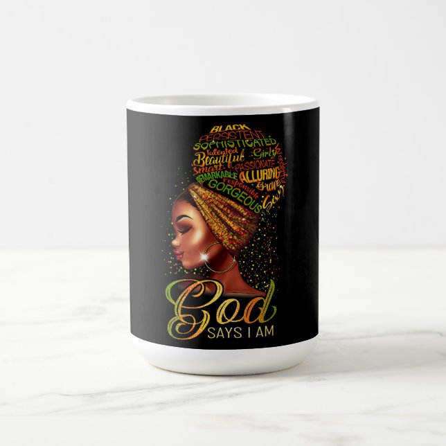 Mug African American Girl God Dit Que Je Suis Black Pr (Centre)