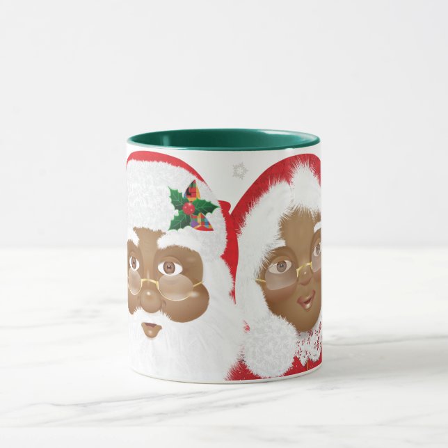 Mug African American Père Noël & Mme Claus Christmas (Centre)