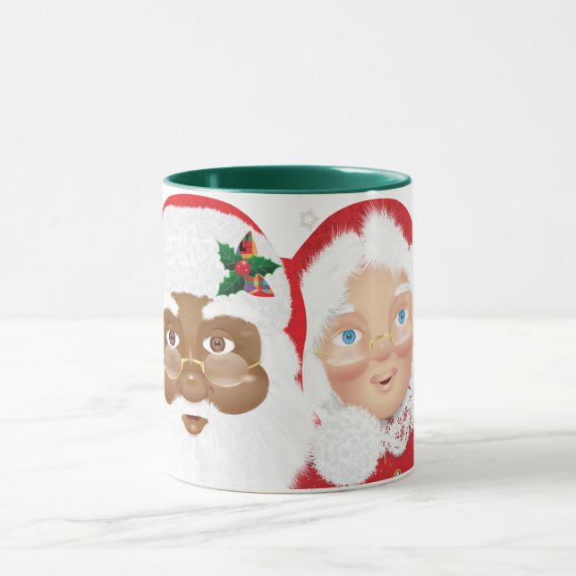 Mug African American Père Noël & Mme Claus Christmas M (Centre)