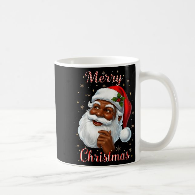 Mug African American Santa Christmas Cool Black X-mas  (Droite)