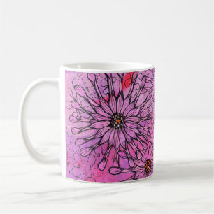 Mug African Daisy Cape Daisies Fleurs roses Art Floral