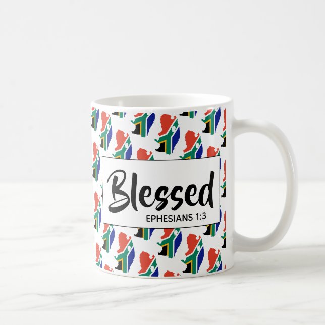Mug AFRIQUE DU SUD Bienheureux Éphésiens Bible Écritur (Droite)