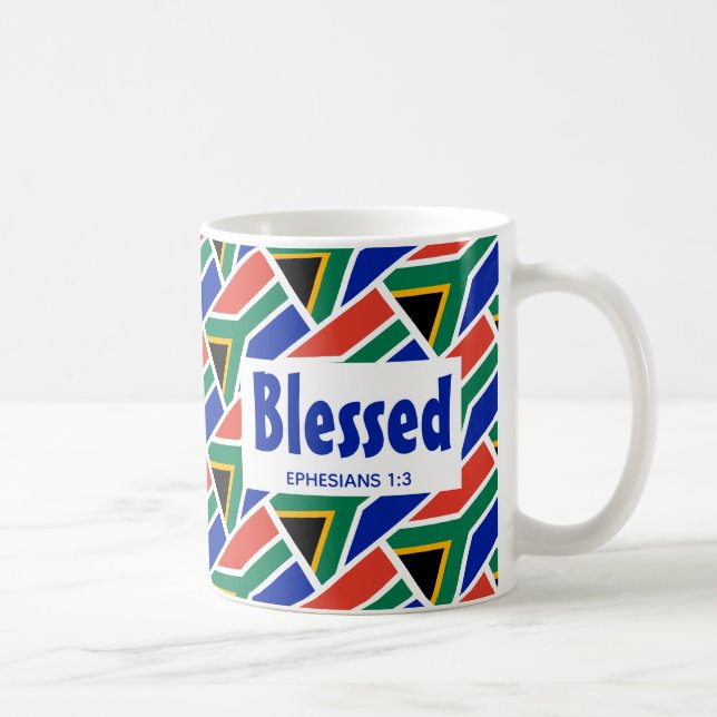 Mug AFRIQUE DU SUD DRAPEAU Écriture personnalisée BÉNÉ (Droite)