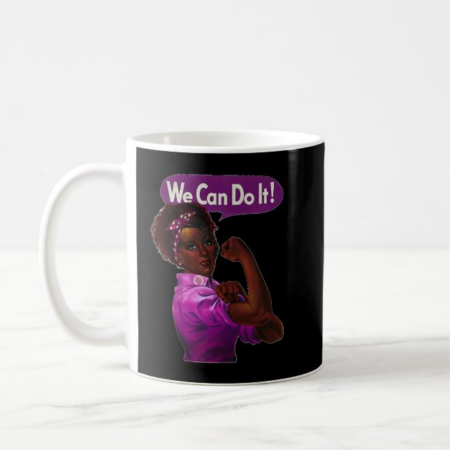 Mug Afro-américain Rosie le Riveter Histoire noire R (Gauche)