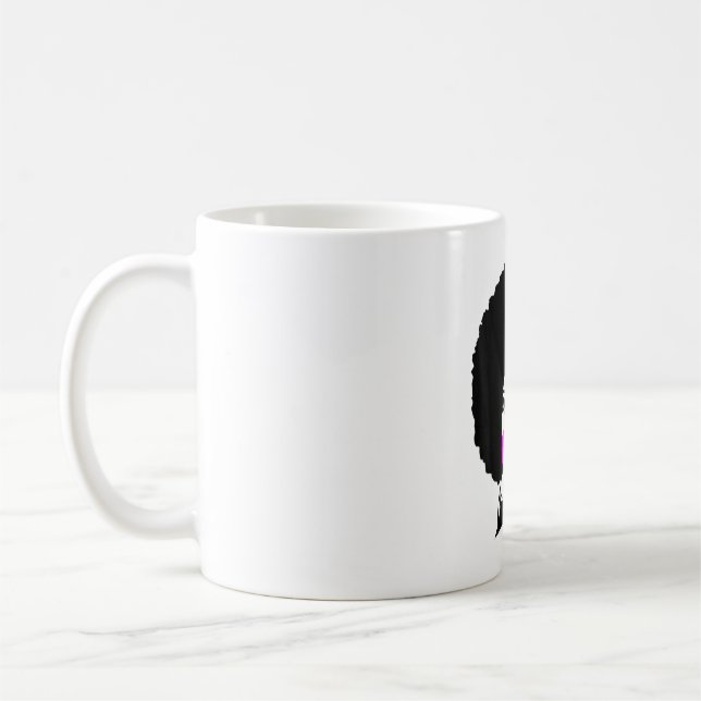 Mug Afro Cheveux Naturel Cheveux Africain Américain (Gauche)