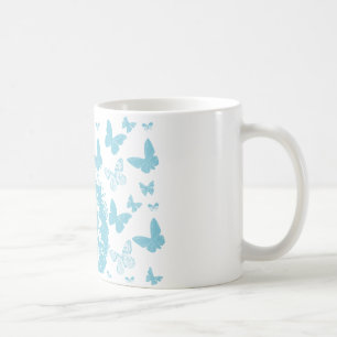Mug Afro, papillons et lunettes de soleil
