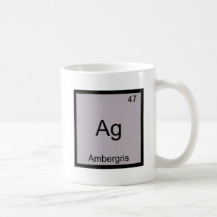 Mug Ag - Ambre Gris Chemise Drôle Symbole Élément Chim