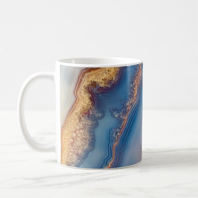 Mug Agate en dentelle bleue (Gauche)