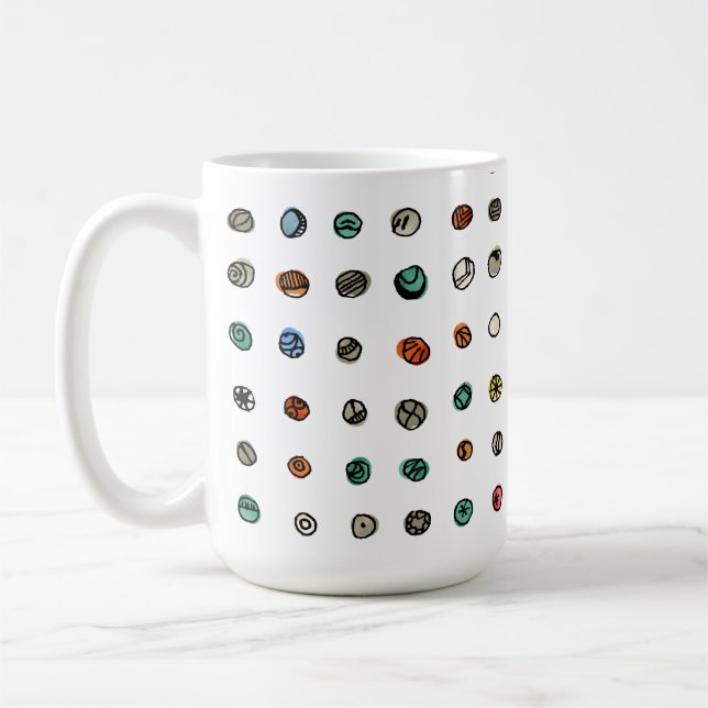Mug Agates imaginaires sur le blanc (Gauche)