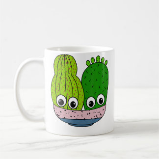Mug Agencement de cactus mignons dans un bol en poteri