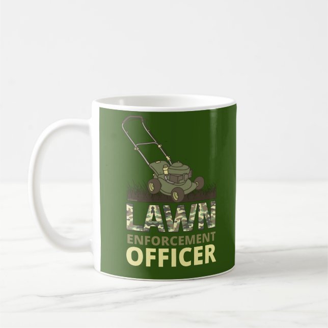 Mug AGENT DE L'APPLICATION DE LA LOI drôle de jardinag (Gauche)