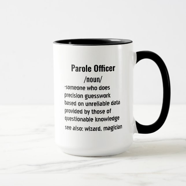 Mug Agent de libération conditionnelle amusant Dons de (Droite)