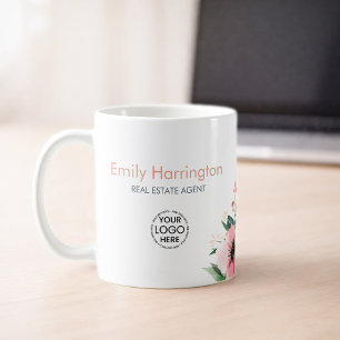 Mug Agent Immobilier Blush Bloom Gray