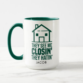 Mug Agent immobilier Ils me voient conclure Nom de l'a