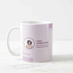 Mug Agent immobilier Lignes fines Rose