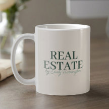 Agent immobilier vert moderne