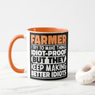 Mug Agriculteur j'essaie de rendre les choses drôles c