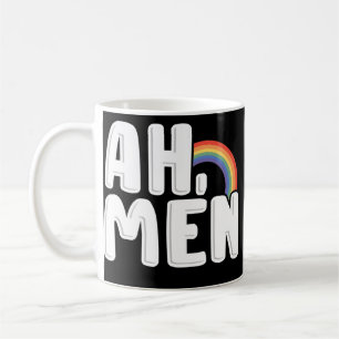 Mug Ah Men Rainbow Gay Jesus Christian LGBT Pride