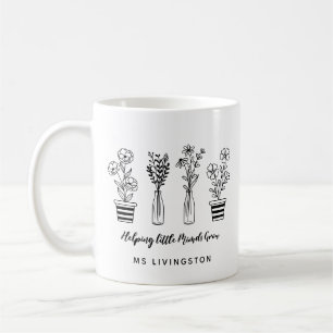 Mug Aider les petits esprits à croître Floral Enseigna