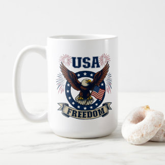 Mug Aigle américain patriotique personnalisé USA Liber
