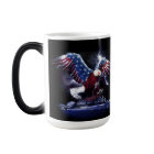 Aigle avec ailes du drapeau américain