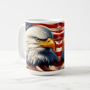 Mug Aigle chauve illustrant le patriotisme américain